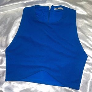 Zara tight crop top sleeveless with back zipper